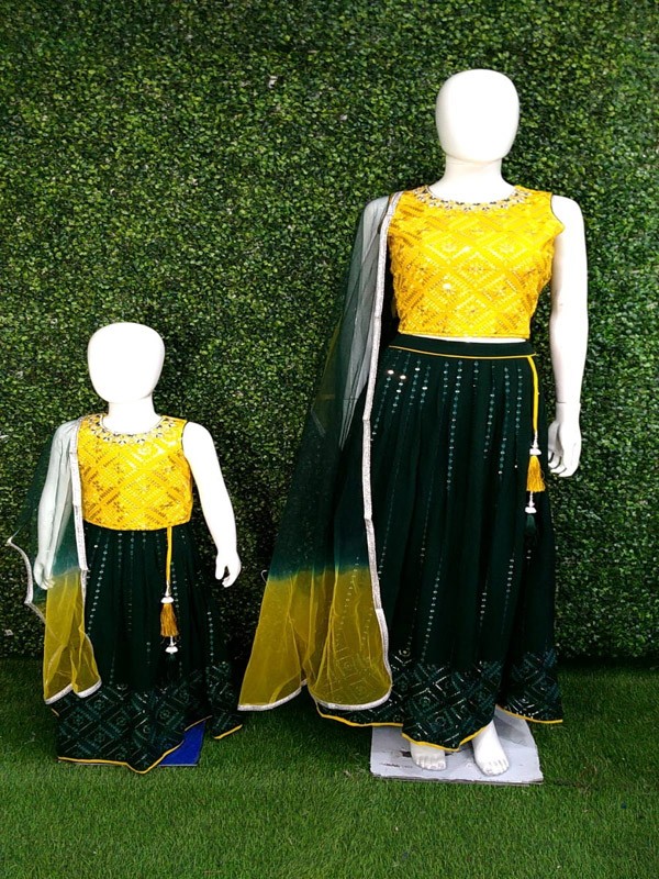 Lehanga Choli with Machine Embroidery
