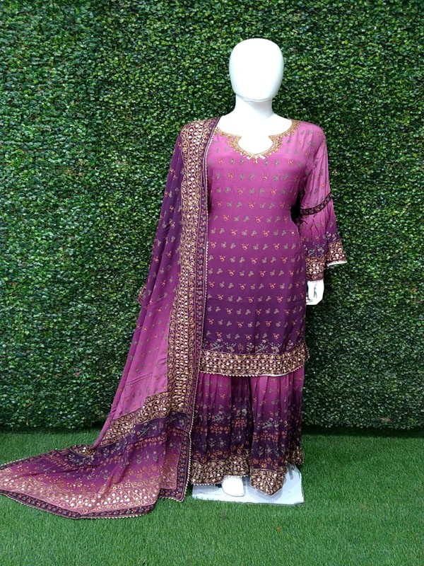 Sharara Suit with Hand  Embroidery