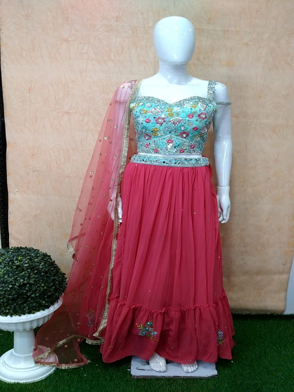 Skirt Choli with Hand Embroidery