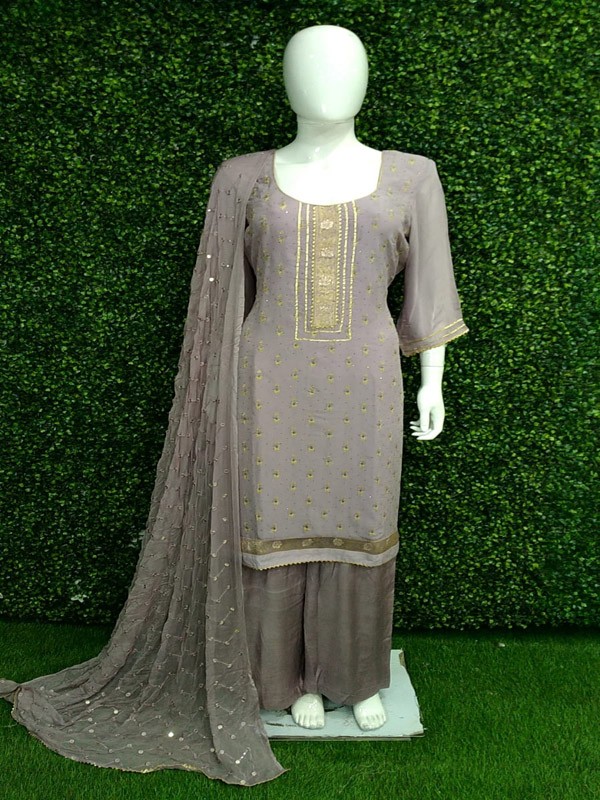 Plazo Suit with Hand Embroidery