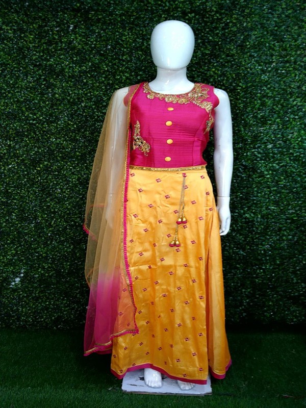 Lehanga Choli with Machine Embroidery