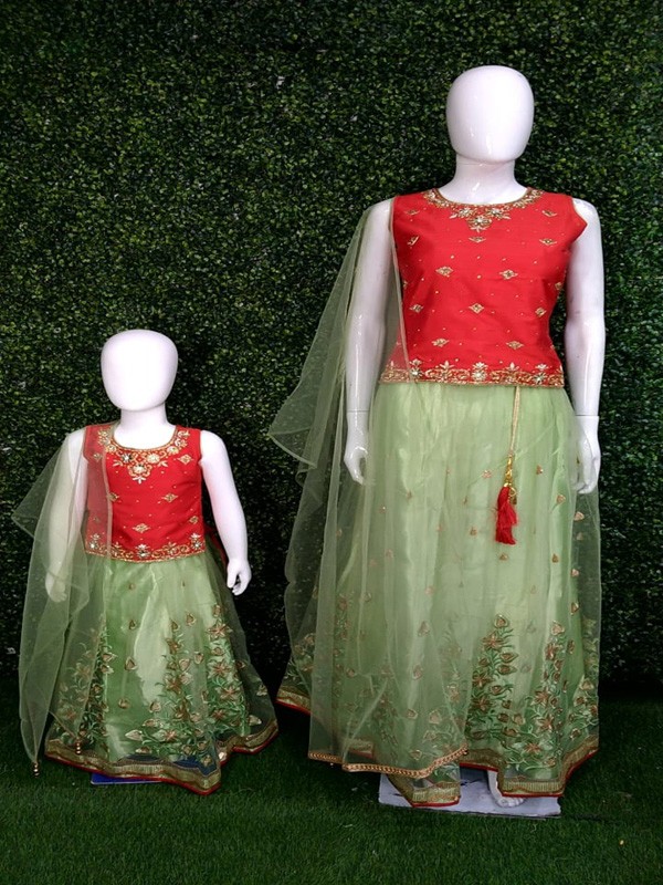 Lehanga Choli with Machine Embroidery