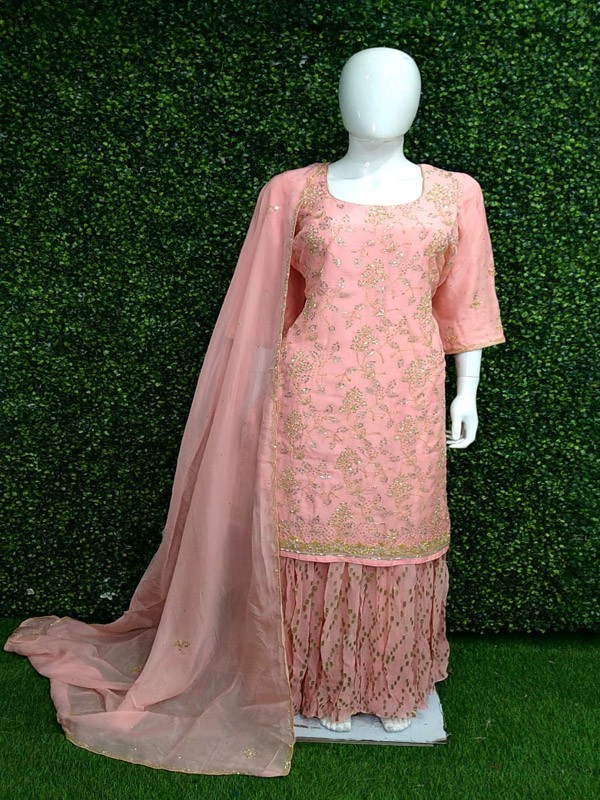 Sharara Suit with Hand  embroidery