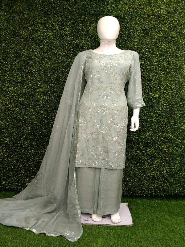 Plazo Suit with Hand Embroidery