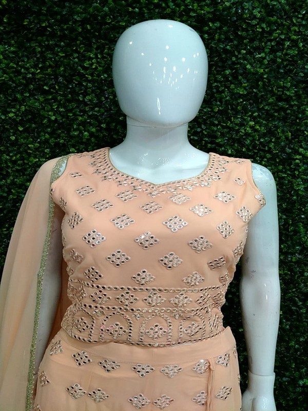 Lehanga Choli with Machine Embroidery
