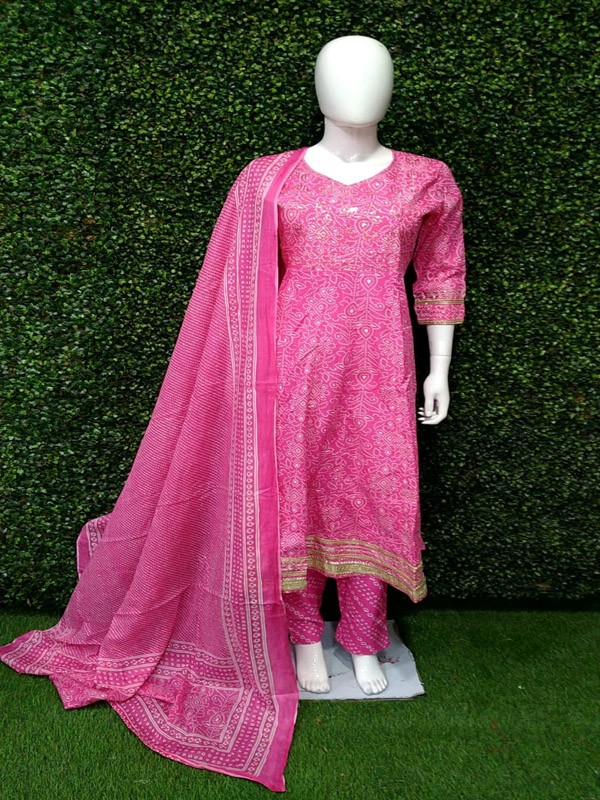 Anarkali With Machine Embroidery
