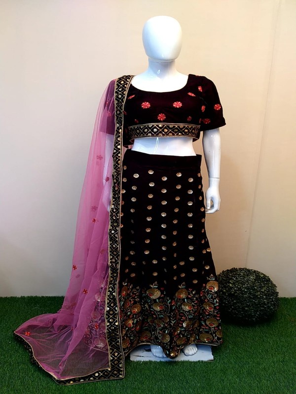 Lehanga Choli with Machine Embroidery