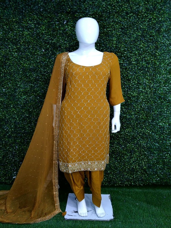 Suit Salwar with Machine Embroidery