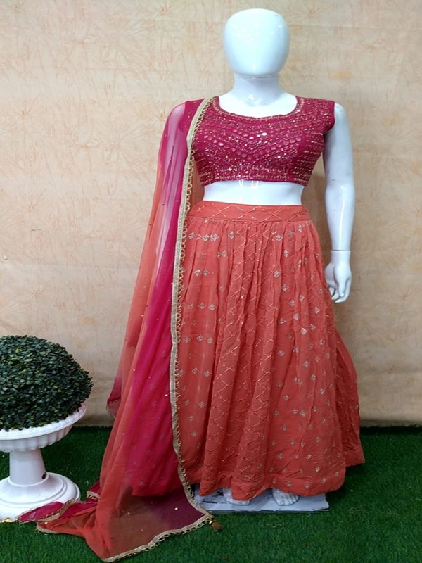 Skirt Choli with Hand Embroidery