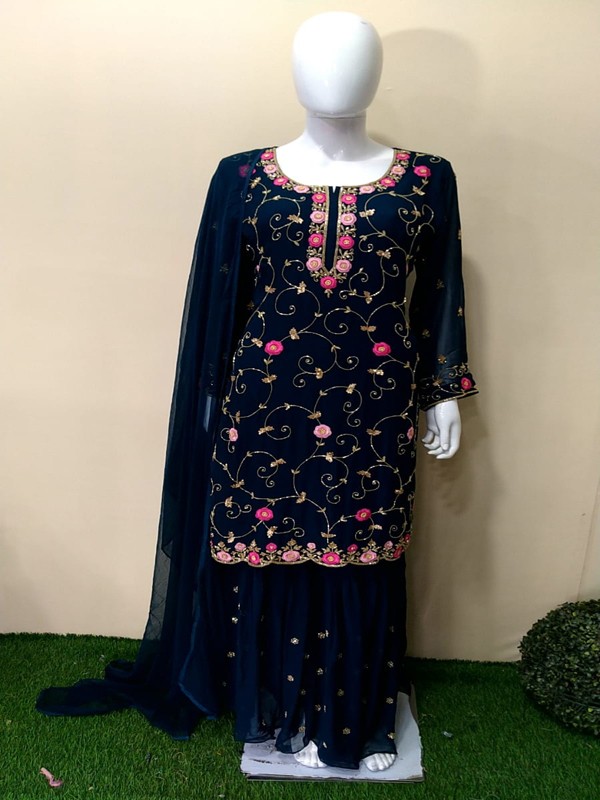 Sharara Suit with Hand Embroidery