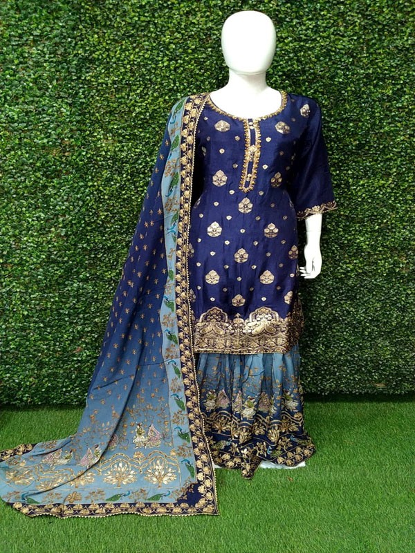 Sharara Suit with Hand Embroidery