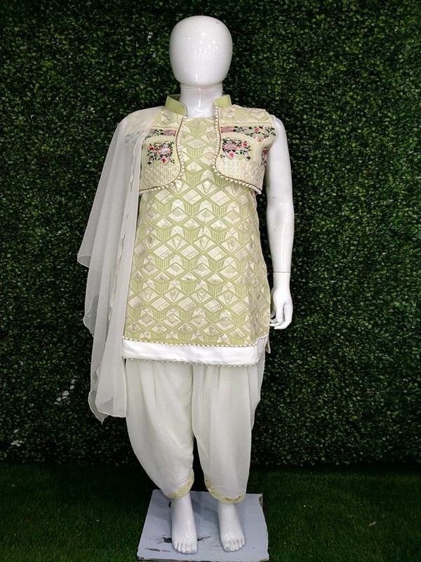 Suit salwar with Machine Embroidery