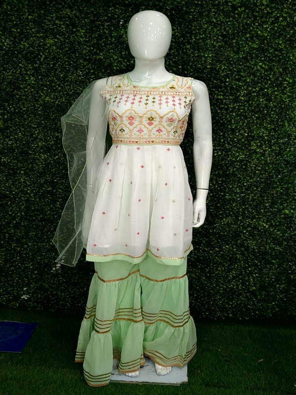 Peplum with Machine Embroidery